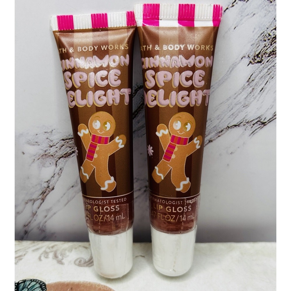 Bath & Body Works Cinnamon Spice Delight Lip Gloss Holiday 2025 2-Pack Sealed